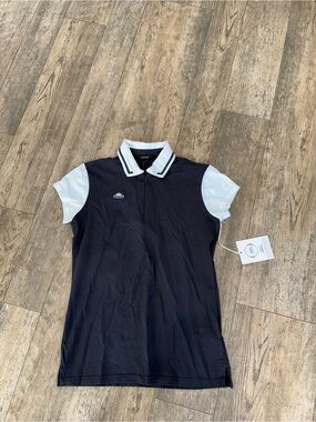 Radmor Lauren Block Zip Polo Golf Blue Short Sleeve Woman Size Small